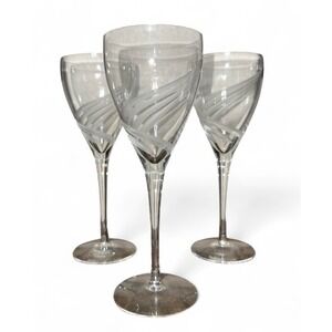 Lenox windswept‎ Spiral Cut Crystal Win e/water height 8.5 in